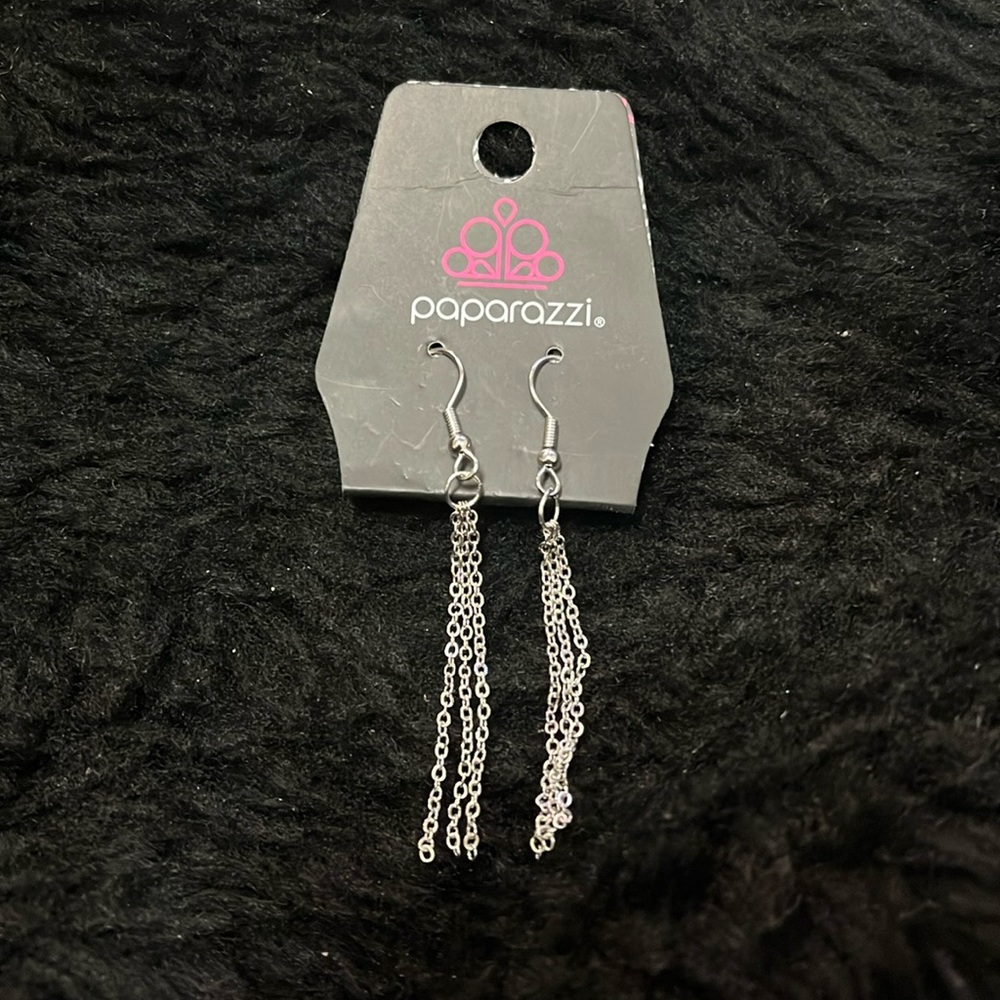 Dangly Silver Color Earrings